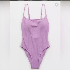 BNWT Aerie LONG crinkle scoop one piece